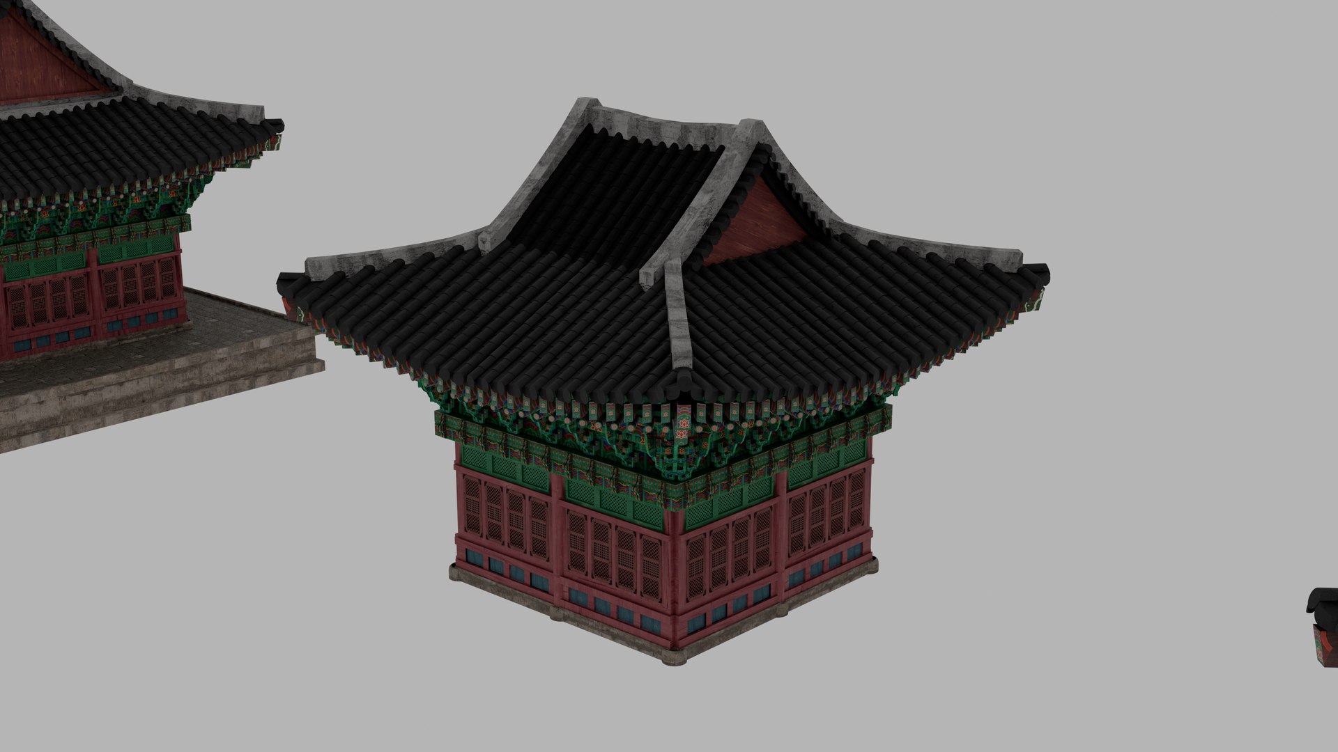 3D Korean Traditional Building House Hanok Module Pack For Blender ...