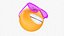 3D Emoji 086  Laughing with party glasses