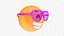 3D Emoji 086  Laughing with party glasses