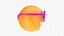 3D Emoji 086  Laughing with party glasses