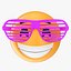 3D Emoji 086  Laughing with party glasses