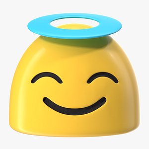 3D Halo Face Android Emoji