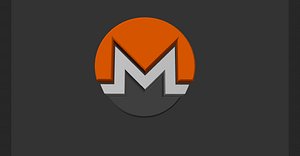 xmr UI logo icon cryptocurrency Monero digital currency 6pack Low-poly 3D model 2 2