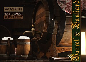oak barrel tankard 3D model