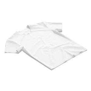 3D Flat Lay T-shirt - crumpled crew neck lying