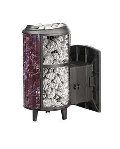 Sauna Stove Atmosphere L grid lamellas Rosso Levanto 3D model