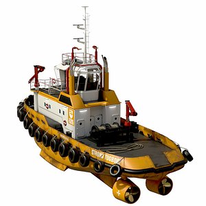 harbour tug vessels 3D model