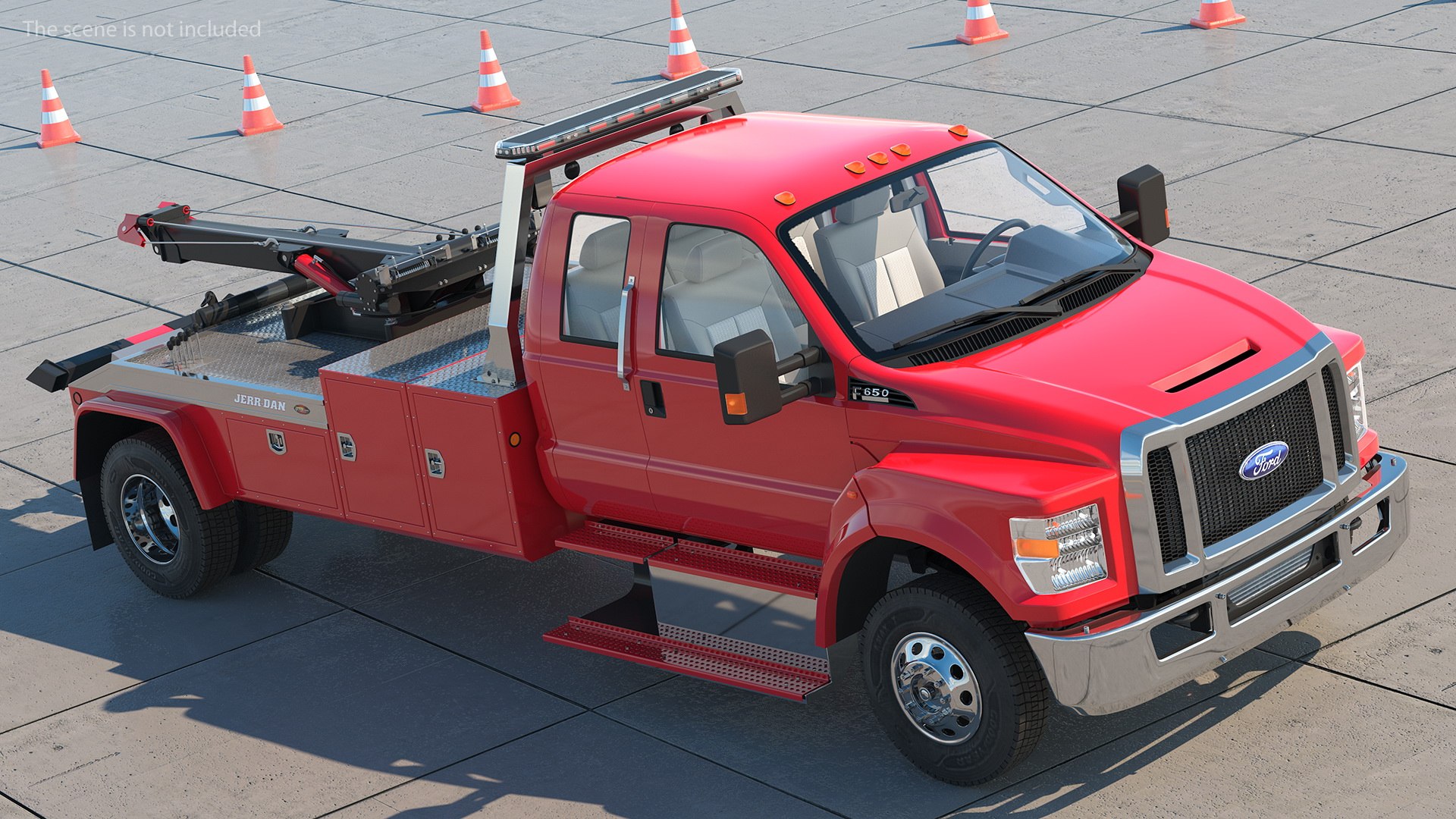 Ford F650 Supercab Tow Truck 2019 3D model preview