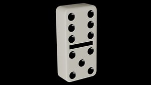 ivory domino piece 27 3D model