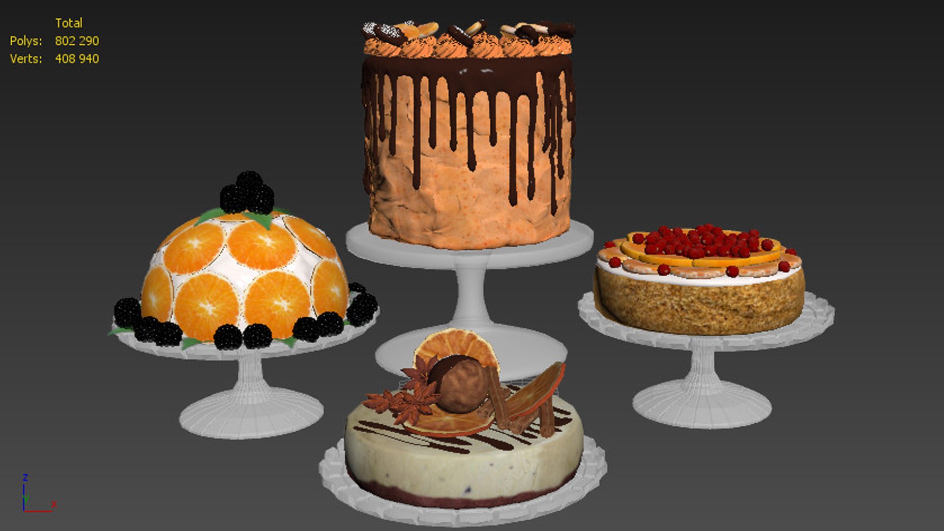 3D model Orange cake collection 4 https://p.turbosquid.com/ts-thumb/ek/BRGJs6/hm/06/jpg/1655412049/1920x1080/fit_q87/0400ddc2a968ab89aee8c18e00c9dbdcf3f8144a/06.jpg
