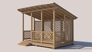 Wooden Pavilion and Gazebos 3D model