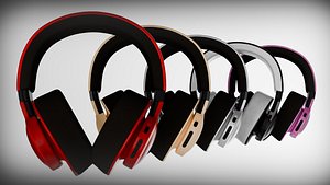 Noise Cancelling Wireless Headset Low-poly 3D model