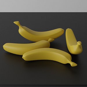 cartoon banana 3D model