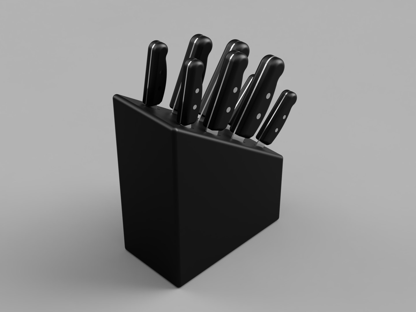 3D Knife Stand Rack 8 Pcs - TurboSquid 2097052