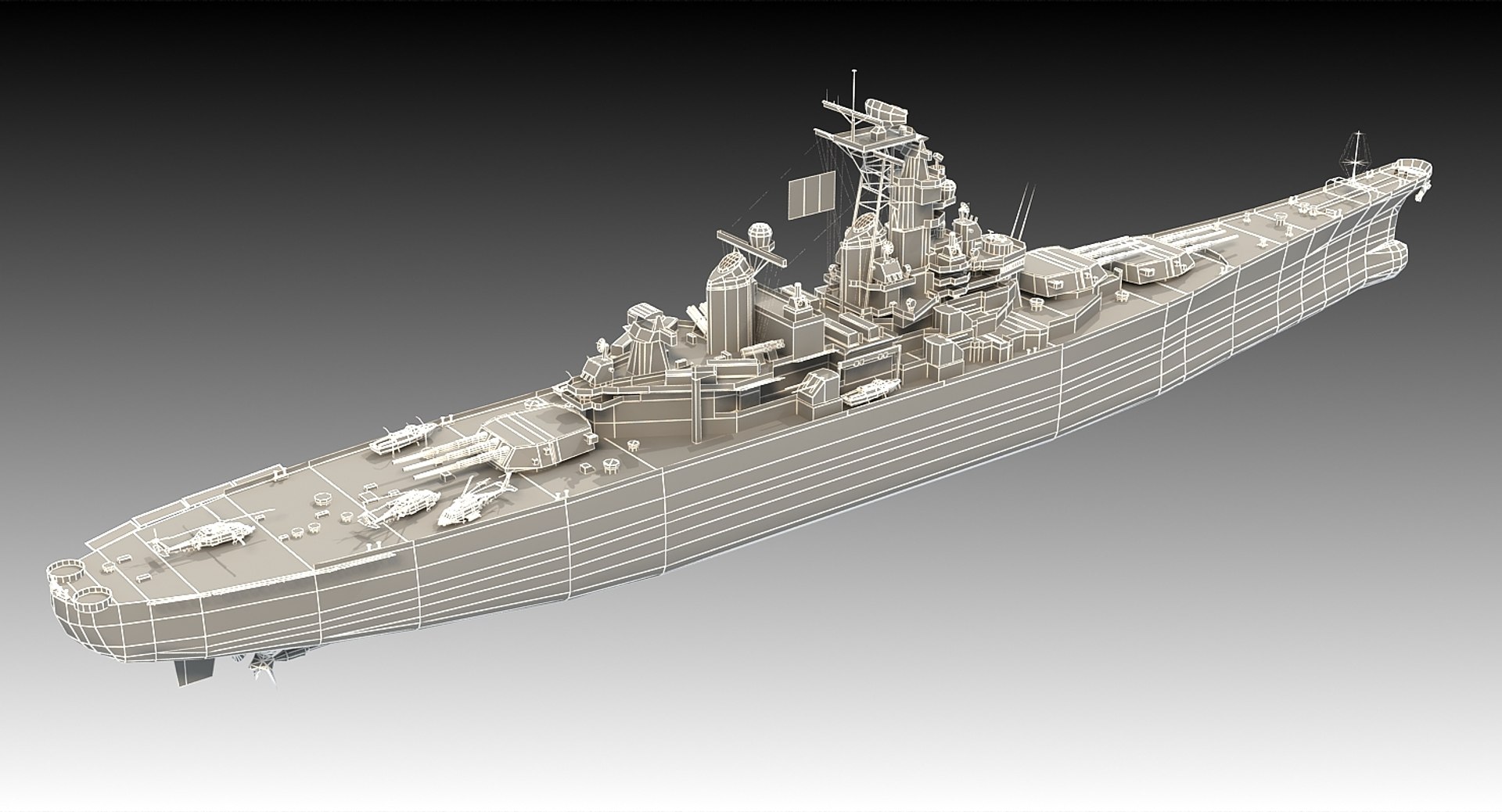 Uss Iowa Bb 61 3d Model Turbosquid 1313791