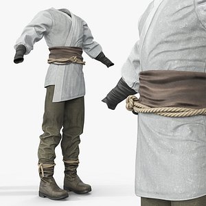 Asian Commoner Outfit Gray