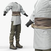 Asian Commoner Outfit Gray