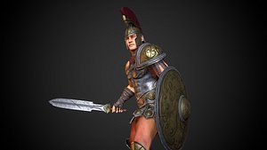 3D gladiator animation armor