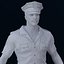3D model police officer man character