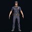 3D model police officer man character