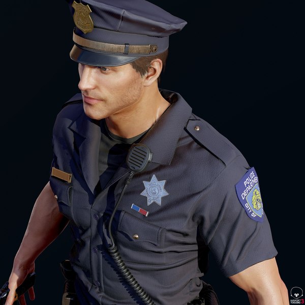 3D model police officer man character - TurboSquid 1235378