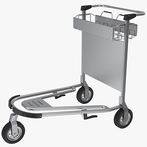 3D Luggage Trolley Cart model