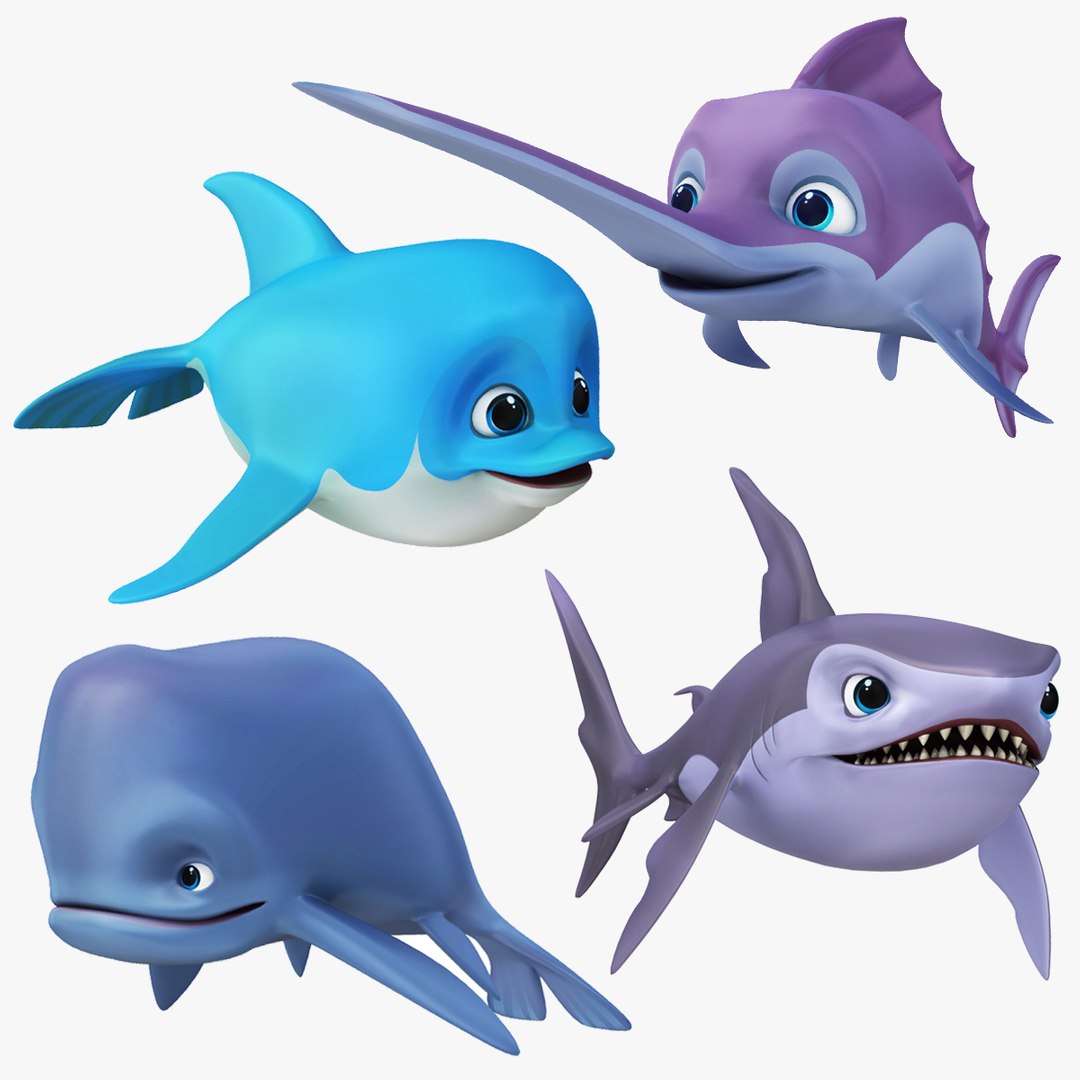 Cartoon Big Fish Collection 1 3D model - TurboSquid 2081710