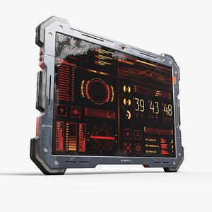 Cyber scifi tablet model
