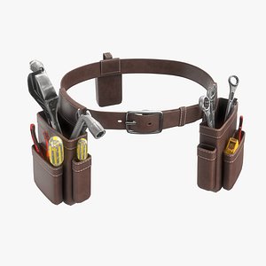 3D Belt With Tools Game Ready