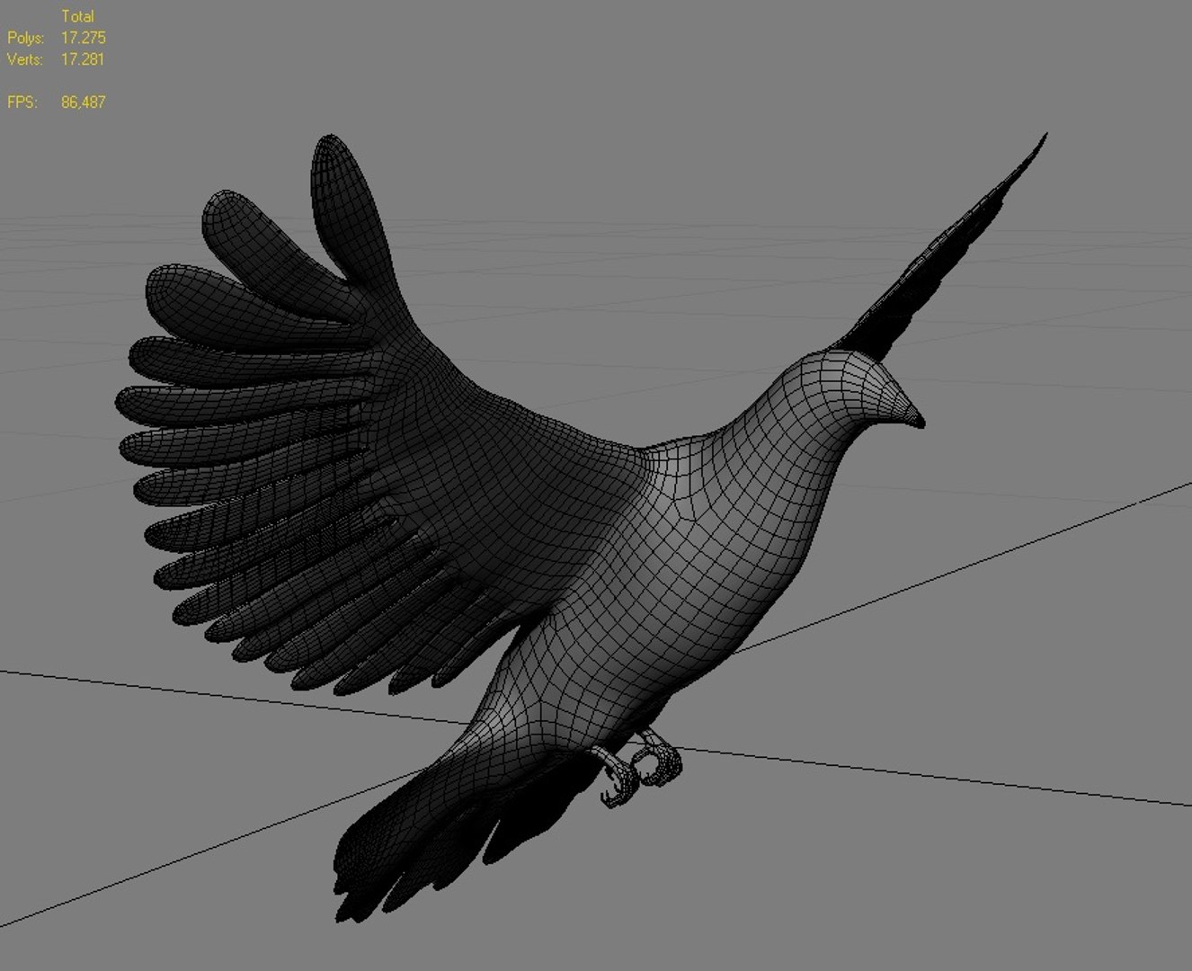 3d White Dove Rigged Animation