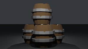 Low polly Barrel model