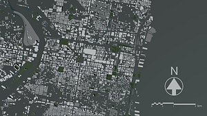 3D Philadephia USA - mass buildings