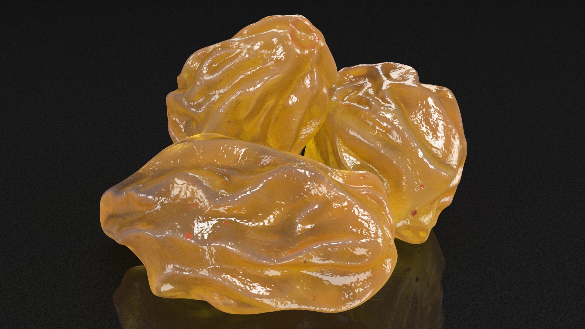 3D Pile Of Golden Raisins - TurboSquid 1778894