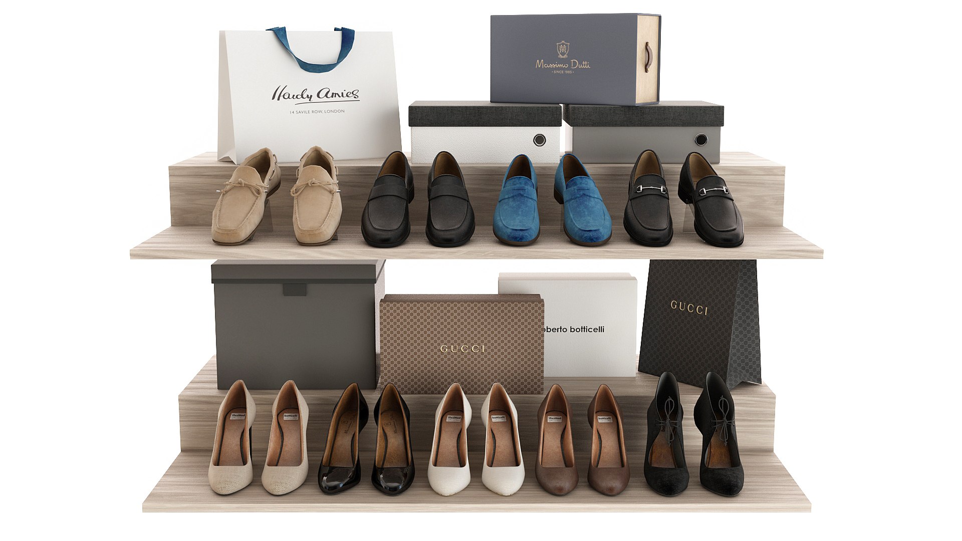 3D model Set of Shoes https://p.turbosquid.com/ts-thumb/ek/zm60SZ/Rr/img4_1920/jpg/1623354872/1920x1080/fit_q87/12fb7c4d1bc6d4b3fa0181e730f2df6bdffff6ce/img4_1920.jpg