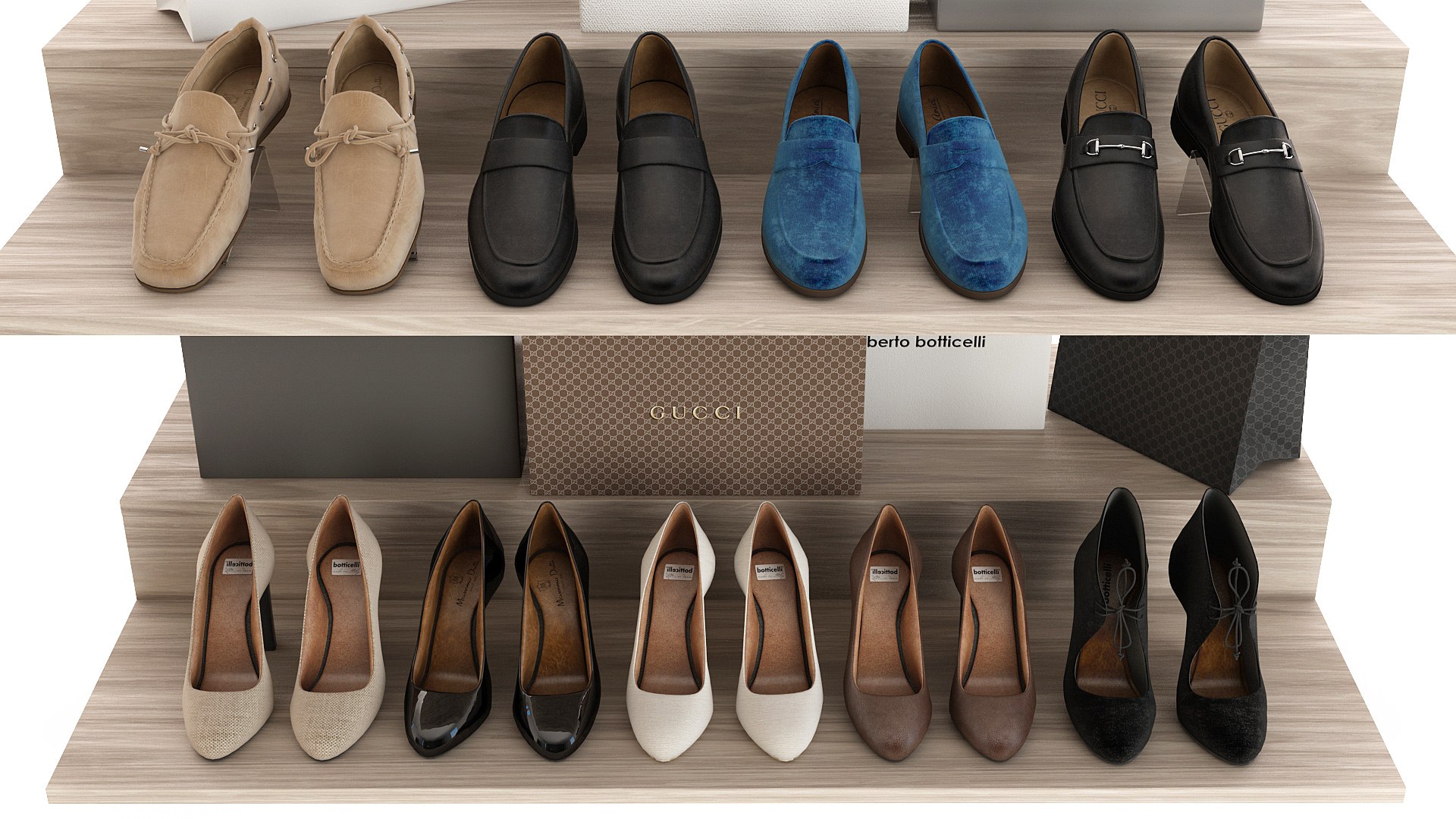 3D model Set of Shoes https://p.turbosquid.com/ts-thumb/ek/zm60SZ/Zq/img5_1920/jpg/1623354872/1920x1080/fit_q87/70dc17816172eb3dfa440a16d3c4dea1d3b11511/img5_1920.jpg