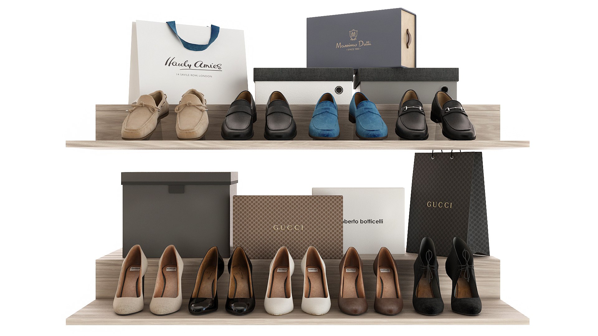 3D model Set of Shoes https://p.turbosquid.com/ts-thumb/ek/zm60SZ/rb/img1_1920/jpg/1623354853/1920x1080/fit_q87/f6da4d78d68c53df0dc76df7b05f19d37f865deb/img1_1920.jpg