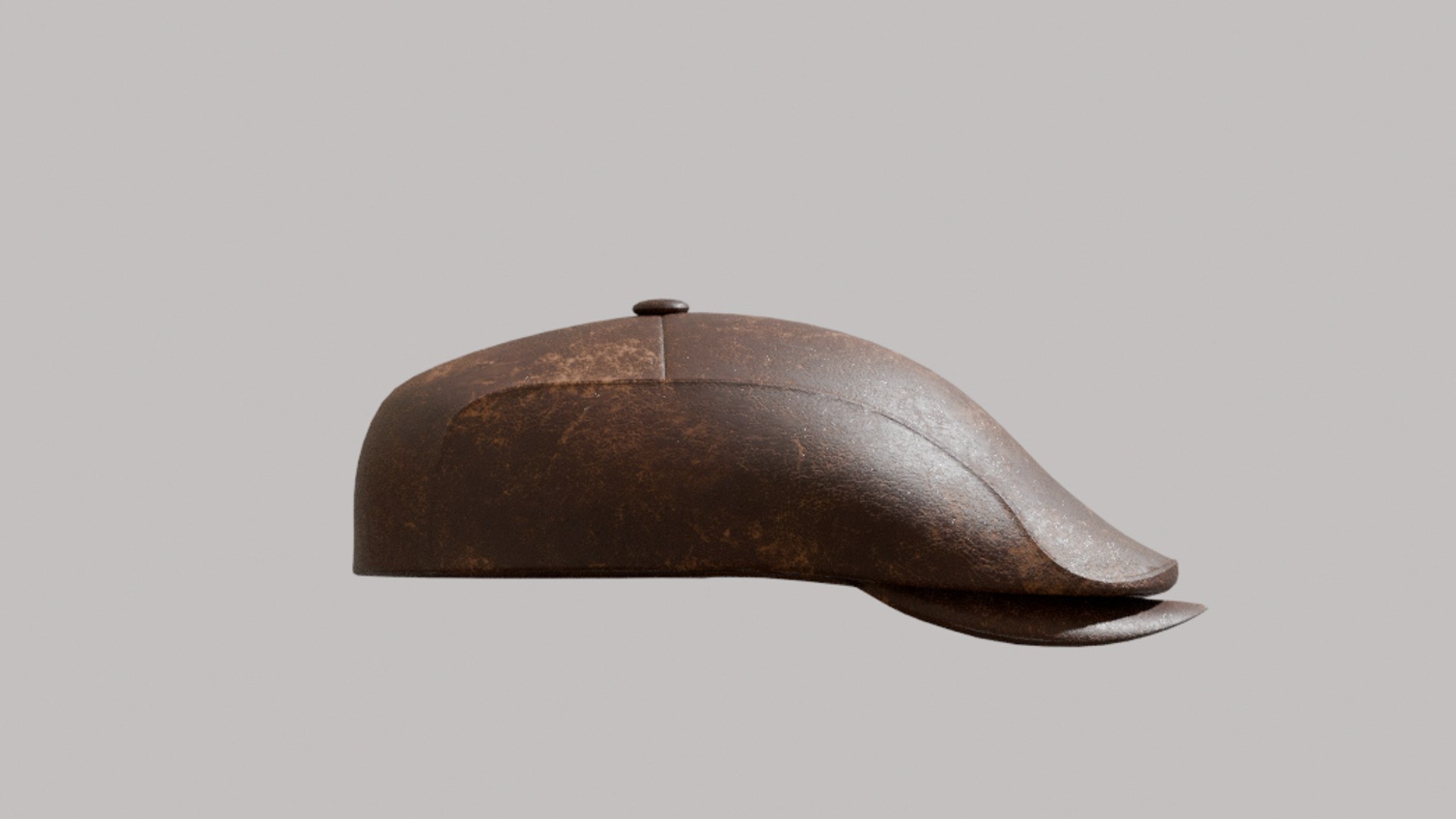 Vintage Leather Flat Cap Peaky Blinders Style Hat - Game Ready 3D Model ...