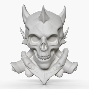 3D Demon Skull Emblem 49
