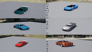 advanced race car pack 1 3D model