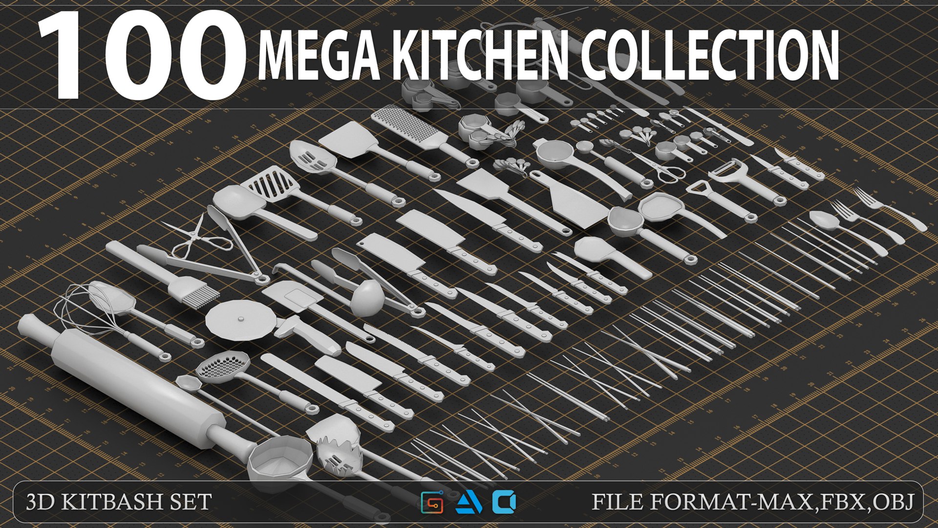 3D 100 Piece - Mega Kitchen set https://p.turbosquid.com/ts-thumb/el/Djhr4o/tH/mainpre/jpg/1737195299/1920x1080/fit_q87/812176b7d04fce98c37974cd8b2b266a74a30f71/mainpre.jpg