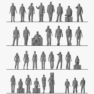 3D style crowd model