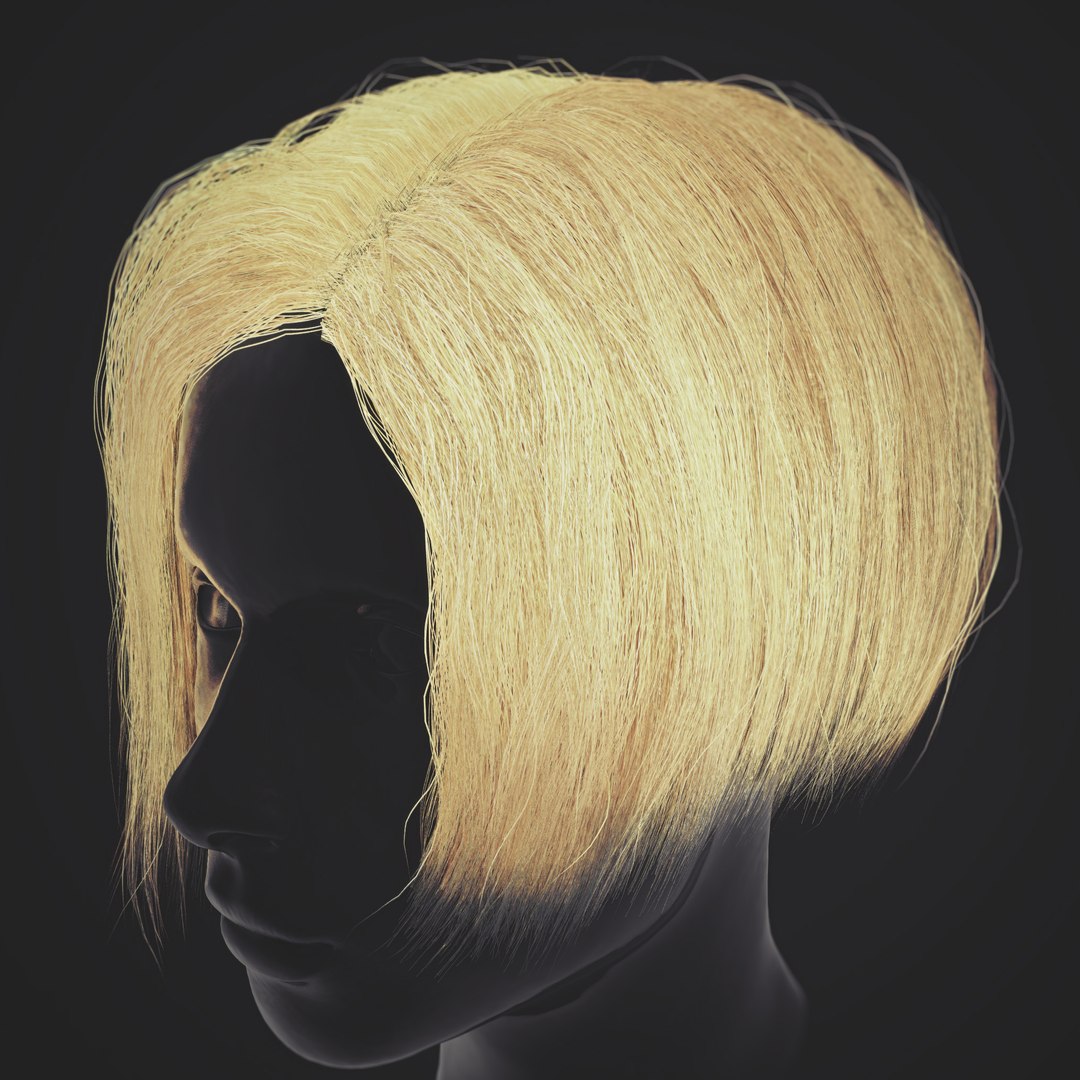 RealTime Kare Hairstyle 1 Blonde3D模型 - TurboSquid 1923917