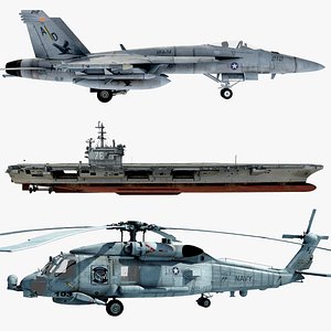 3d fa-18e sh-60b cvn