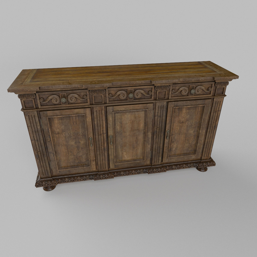 3d Model Of Hooker Rhapsody Credenza 8869