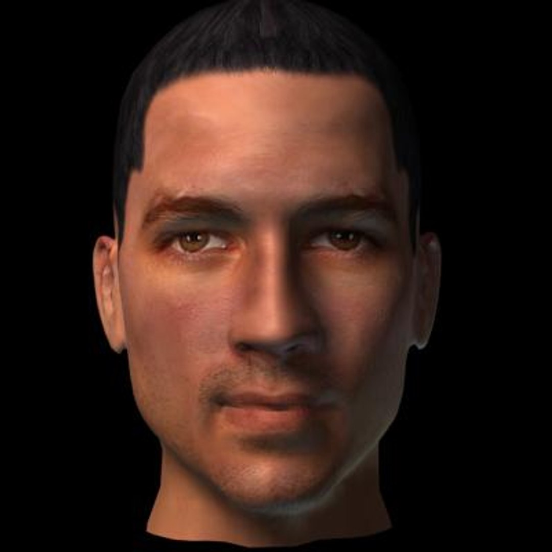 3d Photorealistic Man Head Model