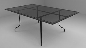 3d glass table