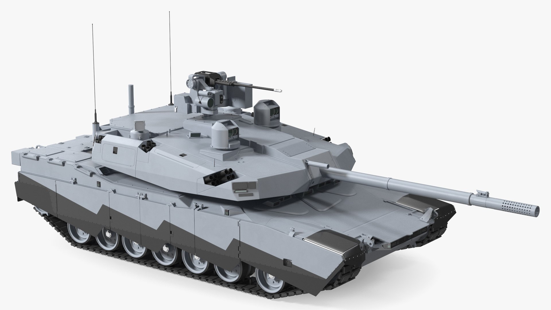 Abrams X Tank Grey Rigged for Maya 3D model preview