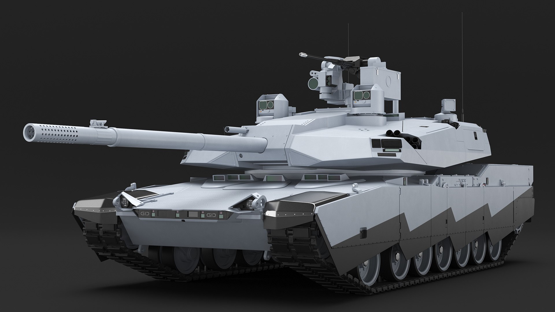 3D Abrams X Tank Grey Rigged For Maya Model - TurboSquid 2241572