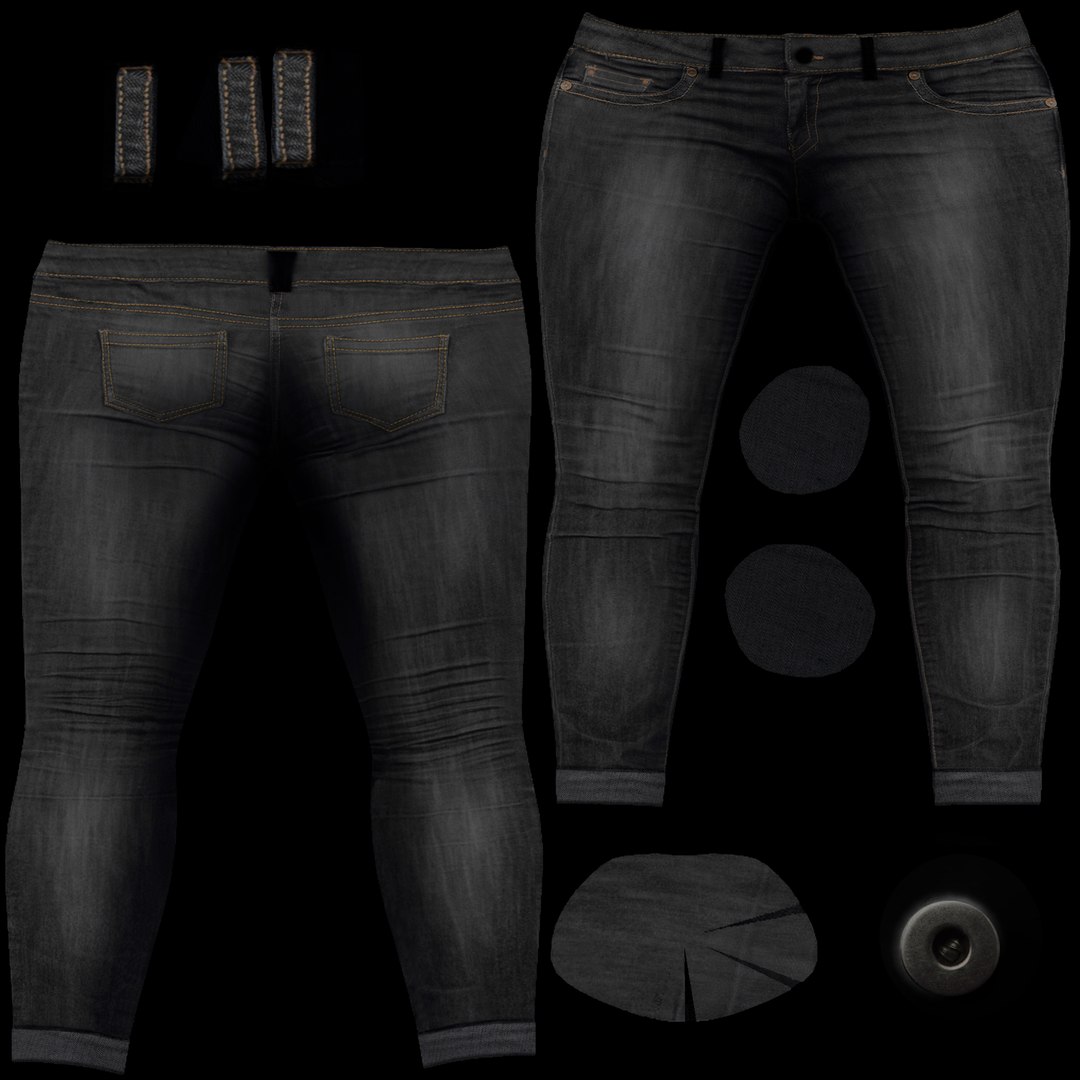 3D Skinny Jeans Model - TurboSquid 1915843