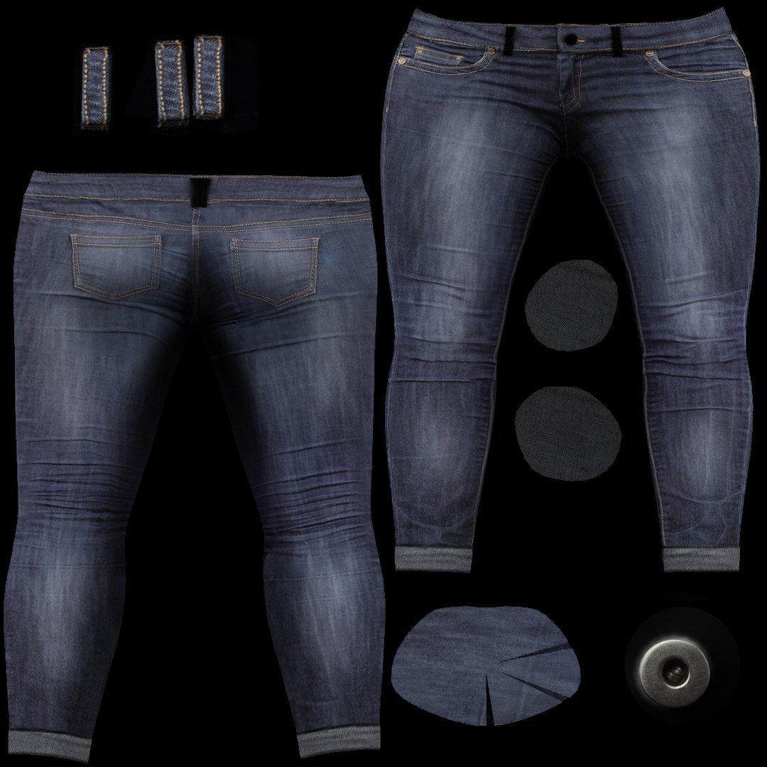 3D Skinny Jeans model - TurboSquid 1915843